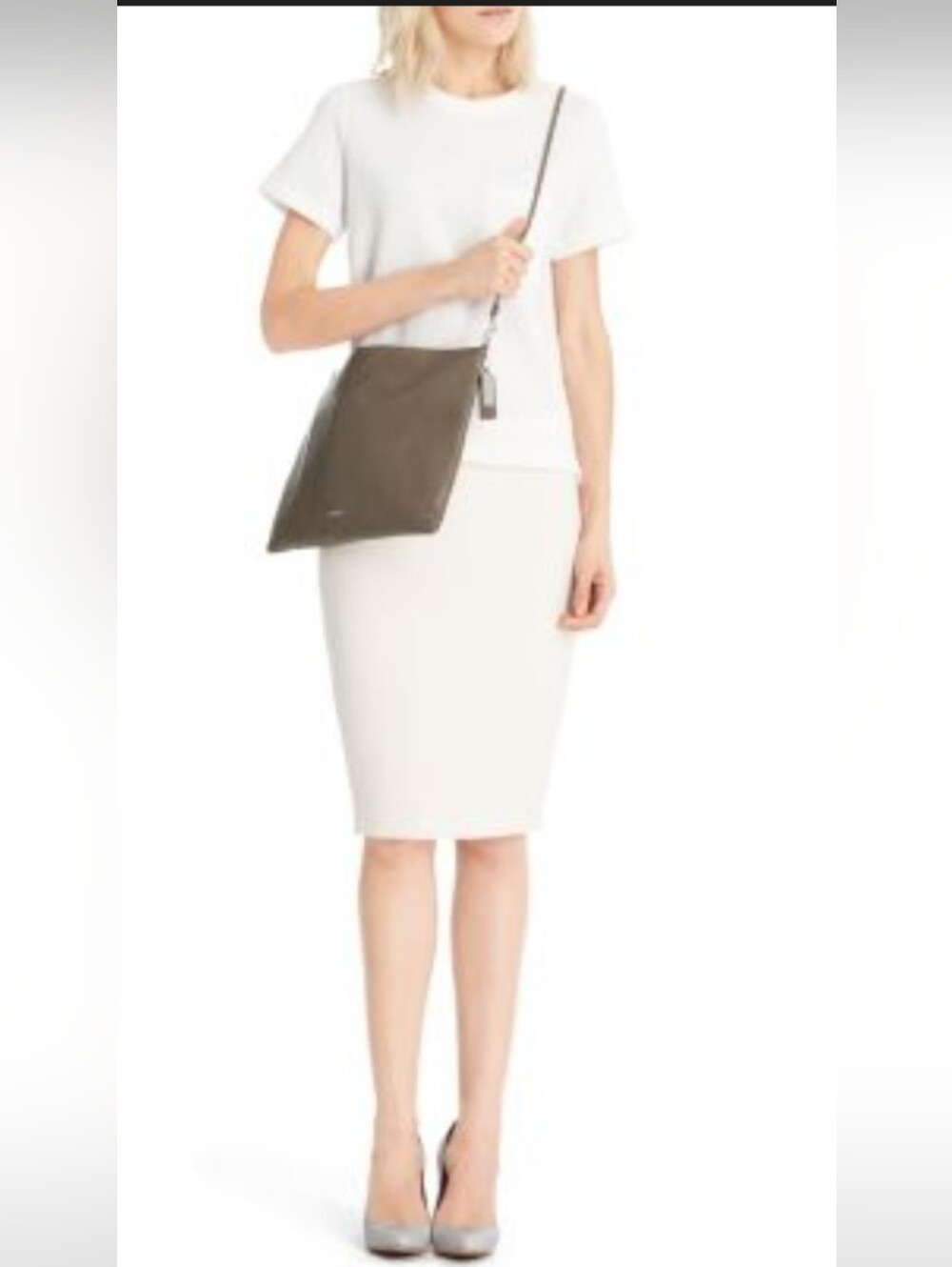 Coach 'Bleeker'  FLAWED Taupe Pebbled Leather Crossbody Clutch/Bag